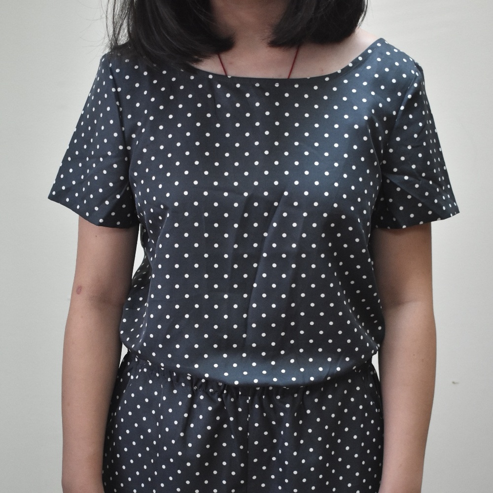 LIKE NEW polka dot romper, Ann Taylor LOFT, size 4